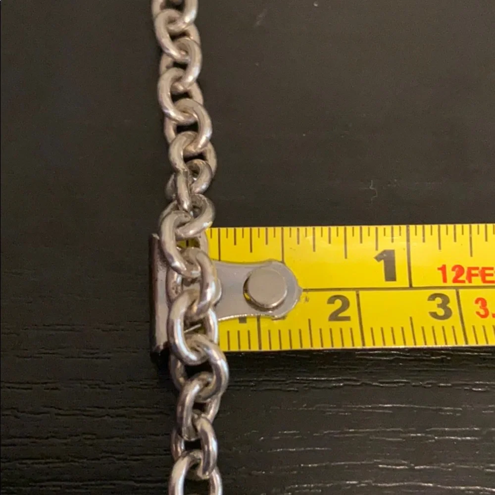 Circle Chain Link Bracelet 925 Sterling Silver
